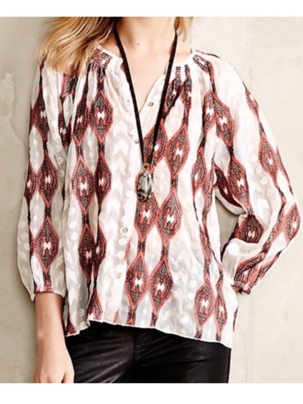 Line & Dot Anthropologie Boho Top